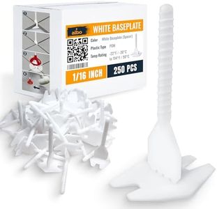 ALBO Tile Leveling System Base Plates 1/16" - 250 PCS - Professional Floor & Wall Spacers, Anti-Lippage Installation Clips for All Tile Formats, Self-Leveling Spacer System