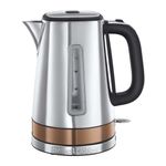 Russell Hobbs Luna Stainless Steel & Copper 1.7L Cordless Electric Kettle (Quiet & Fast Boil 3KW, Removable Washable Anti-Scale Filter, Easy Push Button lid, Perfect Pour spout) 24280