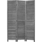 FDW Wood Room Divider Panel and Privacy Screens 68.9" x 15.75" Each Panel for Home Office Bedroom Restaurant (3 Panels, Gray)