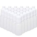 kuou 100 Pcs 10ml Squeezable Dropper Bottles, White Translucent Plastic Eye Liquid Empty Dropper