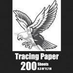 200 PCS Tracing Paper, A4 Size Artists Tracing Paper Trace Paper White Translucent Sketching Tracing Paper Calligraphy Architecture Transfer Paper for Pencil Ink Markers (8.5 X 11.5 Inch)