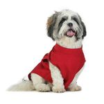 Barks & Wags Dog Sherwani or Dog Wedding Dress, Pet Outfit for Dogs, Dog Clothes, Elegant Dog Costume, Dog Dress for Male Dogs (XXL, Red)