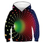 UIEIQI 8t 10t Boys & Girls Sweatshirt 3D Tunnel Hoody Long Sleeve Hoodies Size 8-11 Years