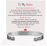 Easter Gifts for Sisters Gifts from Sister Birthday Gifts for Sister Bracelet for Women Bracelets Inspirational Stainless Steel Cuff Big Sister Jewelry Christmas Valentines Day Graduation Gift