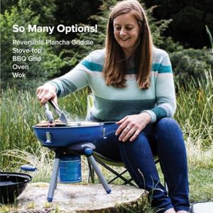 Campingaz Party Grill 400 CV Portable Camping BBQ – Stove, Griddle, Grid, Pan Support, CV470 Gas or R907 Cylinder