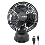 Hunter Personal Retro USB Fan (Matte Black, 5 inch)