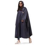 RhinoKraft Women Polyester Waterproof Full-Sleeve Knee-Long Rain Poncho For Outdoor Adventures |Easy Slip-On Design | Compact & Lightweight | Free Carry Case, 2Xl,Navy Blue