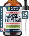 Magnesium Glycinate Supplement - Magnesium Bisglycinate High Bioavailability - Vegan, Rapid Absorption Organic Natural Flavors - Liquid Magnesium Glycinate for Optimal Health (Mixed Berry, 60ml)