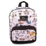 Fast Forward New York Disney Cats and Dogs Mini Backpack for Women -- Canvas Purse Shoulder Bag Adults, Teens, Multicolor, Disney Cats and Dogs backpack purse, Disney Cats and Dogs Womens Backpack,