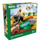 BRIO World 33960 - Safari Adventure Set - 26 Piece Wooden Toy Train Set for Kids Ages 3 and Up
