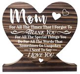 Thank You Mom Gifts, from Daughter or Son Wood Signs, Gift Print Wood Plaque Heart, Meaningful Gifts for Mom, Heart Wood Sign, Mom Plaque, Meaningful Gifts for Mom, Birthday, Mother's Day, Christmas