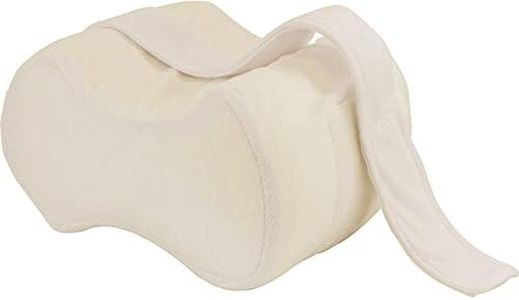 Therapist’s Choice Orthopedic Knee Pillow for Sciatica Relief, Back Pain, Leg Pain, Pregnancy, Hip and Joint Pain - Memory Foam Wedge Contour with Positioning Strap