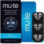Rhinomed Mute Nasal Dilator for Snore Reduction - Anti-Snoring Aid Solution - Improve Airflow - Comfortable Nose Vents, Breathing Aids for Better Sleep (Small, 3-Pk)