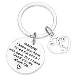 Ahaeth Mamaw Gifts Keychain for Women Best Mamaw Ever Key Chains Gift Mamaw Keychain (keychain) Silver, Silver, Medium