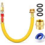 RV Winterizing Kit Winterize Sprinkler Blowout Adapter with Shut Off Valve and 1/4”Industrial Plug Air Compressor and Male and Female Garden Hose Connector for Motorhome Boat Camper Travel Trailer