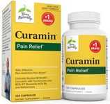 Terry Naturally Curamin - 120 Capsules - Non-Addictive Pain Relief Supplement with Curcumin from Turmeric, Boswellia, DLPA & Nattokinase - Non-GMO, Vegan, Gluten Free - 40 Servings