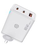 eller santé® 65W USB Type C Adapter Triple Output Port Charger for iPhone 15/15 Plus/15 Pro/15 Pro Max, iPhone 14/14 Plus/14 Pro/Max, iPhone 13/12/11 Series Fast Charging Adaptor- White