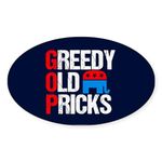 CafePress GOP Satire Oval Bumper Sticker, Euro Oval Car Decal