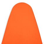 Encasa Homes Replacement Ironing Board Cover with Extra Thick 4mm Felt Pad - Orange - Plain Colors Cotton, Elasticated, (Fits Standard Large Boards of 122 x 38 cm) Heat Reflective, Heavy Duty