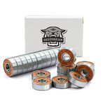 DEEPDREAM Premium Inline Skate Bearings, Roller Skate Bearings, 608, ABEC, Orange Mamba (Pack of 20)