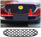 CDEFG CX30 Front Grill Mesh Inserts Trims Front Grille Guard for 2019 2020 2021 2022 2023 Mazda CX-30 Car Exterior Accessories ABS Material(2PCS) (320MM for CX30 Preferred Grilles)