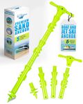 SandShark New Sport Sand Shallow Water Beach Anchor Boats, Pontoons, PWC, Kayak. Patent Pending Design. Snaps Together, Easy Storage, Easy to Use. 4' Tall. (Sport Anchor)