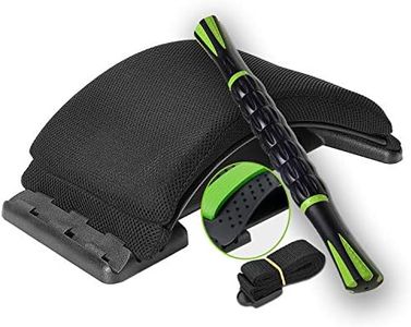 Back Stretcher Cushion Massager for Back Pain Relief & Office/Chair and Muscle Roller Stick for Athletes for Relief Muscle Soreness,Cramping and Tightness,Help Legs and Back Recovery(Green)