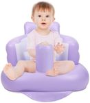 Inflatable Baby Chair, AirSwim Baby Inflatable Seat for Babies 3 Months and Up Summer Inflatable Baby Seat for Sitting Up, Blow Up Baby Floor Seat with Built in Air Pump, Purple