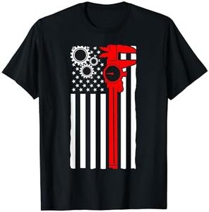Machinist Flag Tools CNC Machine Operator Machining T-Shirt