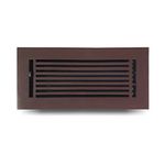 Prima Decorative Floor Register 4X10 Cast Aluminum VR-109|Heavy Duty Walkable Register | Premium Finish-Easy Adjust Air Supply Louvers| Top Face Plate Size is 6x12 and Thickness 5mm | No Holes| Brown