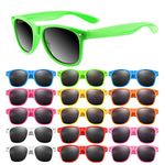 MIAHART 48 Packs Kids Sunglasses Party Favors Neon Color Sunglasses Bulk for Outdoor Beach Wedding Party Kids Birthday Party Supplies