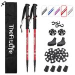 TheFitLife Hiking Walking Trekking Poles - 2 Pack With Antishock And Quick Lock System, Telescopic, Collapsible, Ultralight For Hiking, Camping, Mountaining, Backpacking, Walking, Trekking