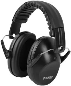BOLIFIER Kids Ear Defenders Children, Child Ear Defender Hearing Protection Earmuff Autism 26dB SNR Noise Cancelling Headphones Adjustable for Boys Girls Toddlers Age 3-16 Year - Black