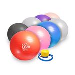 66fit Exercise Gym Balls (70cm - Charcoal) Swiss Ball Gym Training Pilates Yoga