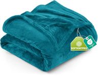Utopia Bedding 300GSM Fleece Queen Size Bed Blanket [Turquoise, 90x90 Inch] with Anti-Static Microfiber Lightweight Fuzzy Soft Cozy Blanket for Bed, Couch and Sofa - Suitable for All Seasons