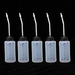 Fdit 5Pcs Sewing Machine Oiler 120ML Oil Dispenser Long Tip Oil Bottle with Long Angled Spout for DIY Craft