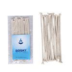 BOSKY 12 Pcs Round Cotton Kerosene Oil Lamp 6 inch Long Wicks Burner, Braided Cotton Replacement 1/4 inch Wick for Rock Candle Kerosene Alcohol Oil Candle Lamp