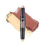 CCbeauty Dual-Ended Yellow Orange Concealer,Cream Colour Corrector Correcting Stick,Brightens Skin,Professional Full Coverage Foundation Stick,Cover Darker Bruise Veins For Dark Circle,Age Spots(#02)