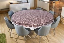 Stylista Waterproof 8 Seater Round Table Cover 90 Inches Diameter Packed Pattern Grey