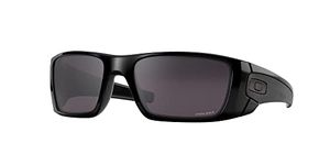 Oakley Men's OO9096 Fuel Cell Rectangular Sunglasses, Polished Black/Prizm Grey, 60 mm