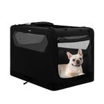 Gulokoka Collapsible Crate for Large Dogs Black 30x21x21 Inches