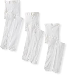 Jefferies Socks Big Girls' Smooth Tights, White, 6-8 Years (Pack of 3)