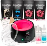 KoluaWax Premium Waxing Kit for Women - Hot Melt Hard Wax Warmer for Hair Removal, Eyebrow, Bikini, Legs, Face, Brazilian Wax