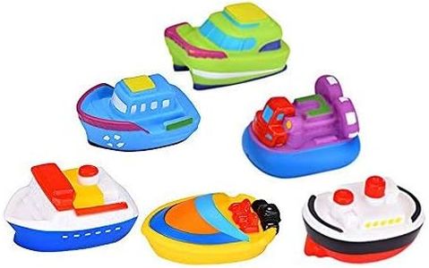 Itian Barcos flotantes - Juguetes de baño, Barco de Baño Juguetes de Bañera para Bebés, Juego de 6