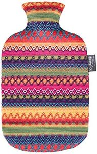 Fashy Hot Water Bottle with Cover Peru-Design Pink/ Brown 2 L