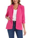 MINTLIMIT Women Jacket Blazers Long Sleeve Suit Jackets One Button Closure Outerwear (Pink S)