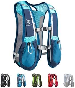 UTOBEST Lightweight, Breathable and Sweatproof 5L Hydration Backpack - Adjustable Running/Trail Marathon/Jogging/Cycling Blue Vest