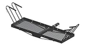 MaxxHaul 50641 60" x 20" 500 lb. Capacity 2-in-1 Cargo Carrier and 2-Bike Rack for 2 inch Receivers, Black