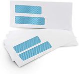 100#10 Double Window SELF Seal Security Envelopes - for Invoices, Statements & Documents, Security Tinted - EnveGuard, Size 4-1/8 x 9-1/2 -White - 24 LB - 100 Count (30001-100)