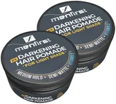 MENFIRST - Pomade for Instant Gray Coverage - Light Brown to Blonde Hair and Beard Styling Wax Paste - 2 Pack